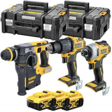 DeWALT DCK377P3T Jeu d'outils a batterie (DCD708+DCF809+DCH273+18V/3x5.0Ah) 2xTstak